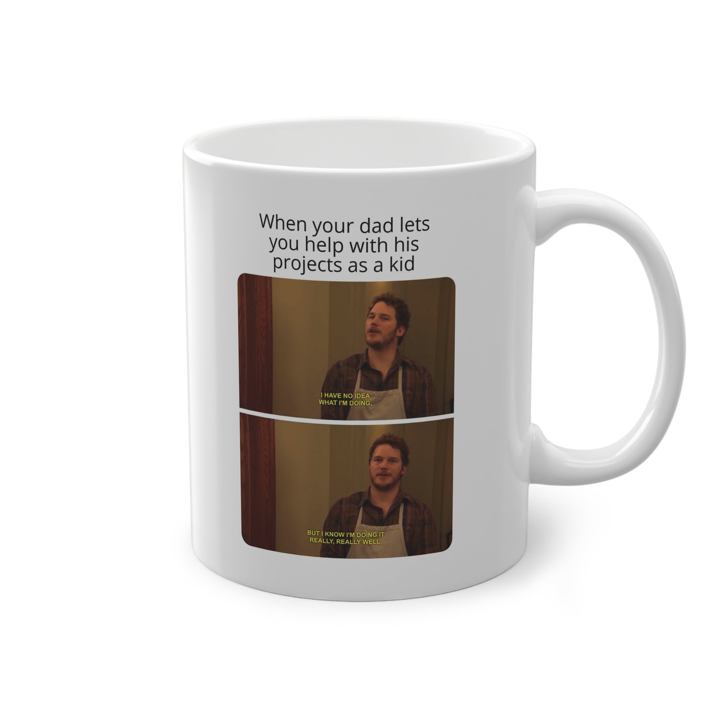 'Helping Dad As A Kid' Mug