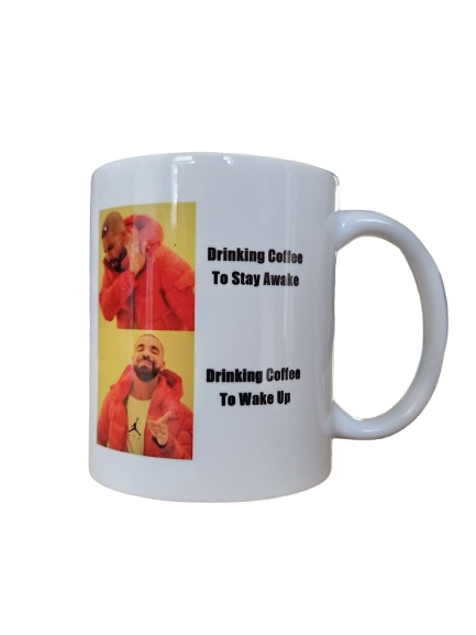 'Drinking Coffee To Wake Up' Mug